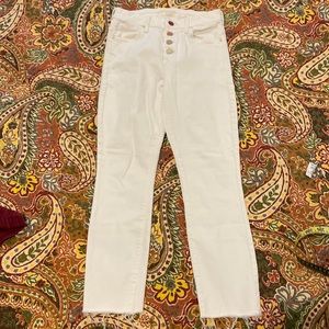 MOTHER The Pixie Taste the Rainbow Jeans White 25